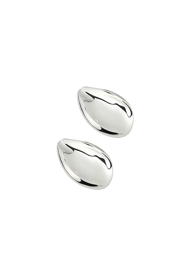 ELEGANT EARRINGS WITH AN ORGANIC SHAPE - MELODI ELEGANT EARRINGS WITH AN ORGANIC SHAPE - MELODI SILVER 3