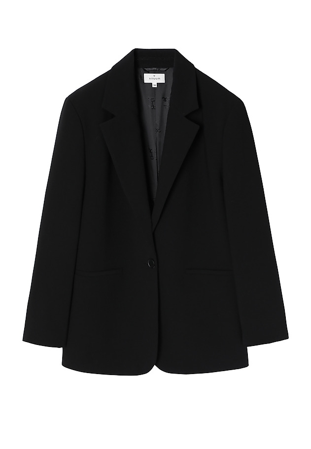 FABRIC BLAZER WITH OVERSIZE CUT - KENEKO FABRIC BLAZER WITH OVERSIZE CUT - KENEKO CZARNY 5