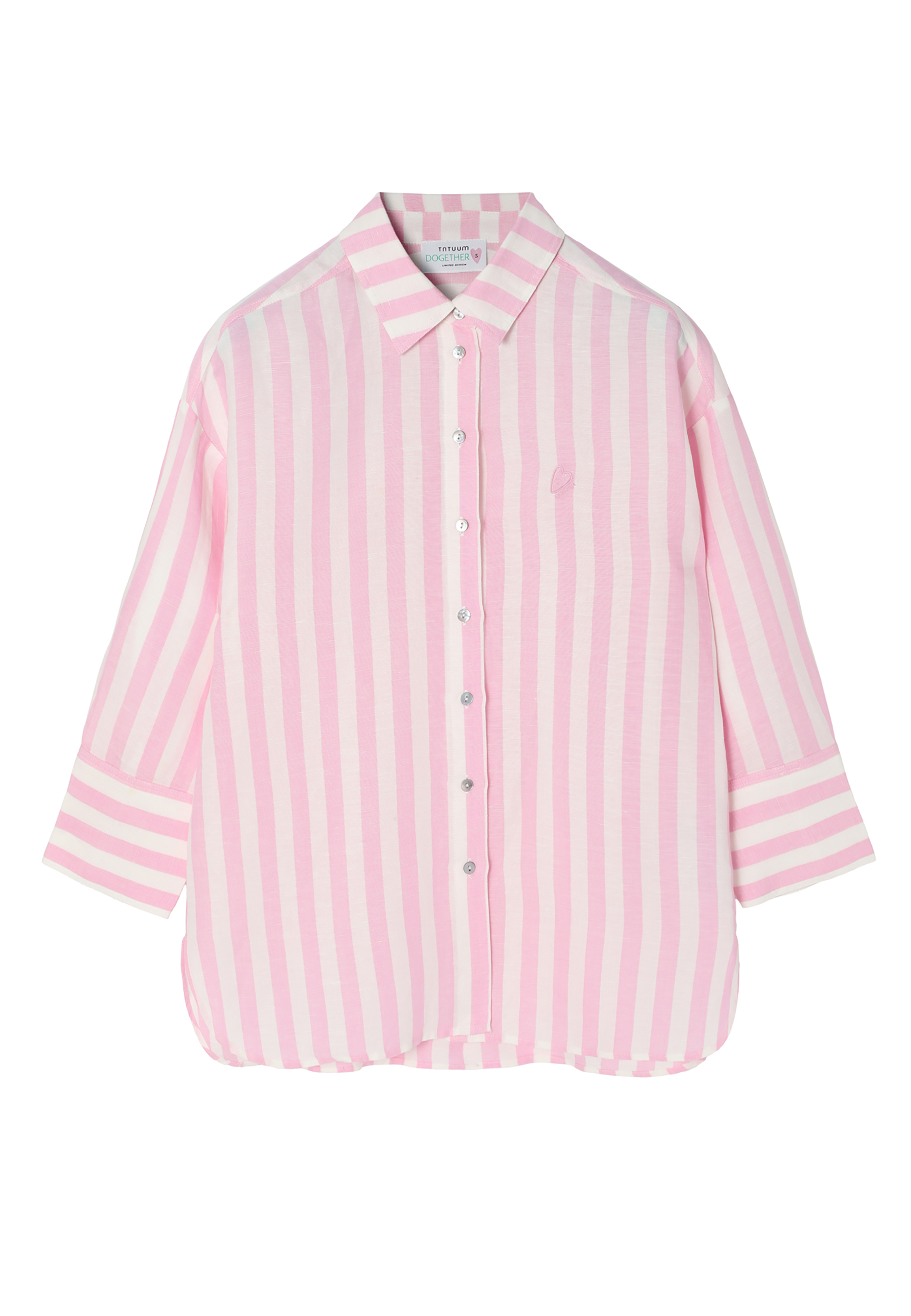 DÁMSKÁ VOLNÁ PLÁTĚNÁ PRUHOVANÁ KOŠILE - ANDRAGIA