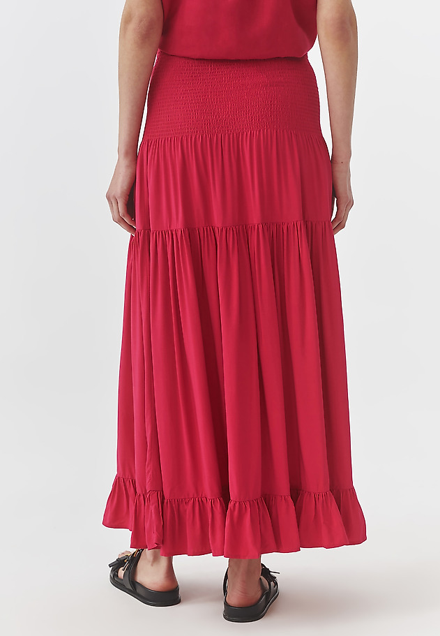 LADIES’ LONG SKIRT WITH A FRILL - EFIA 1 LADIES’ LONG SKIRT WITH A FRILL - EFIA 1 RÓŻOWY 3