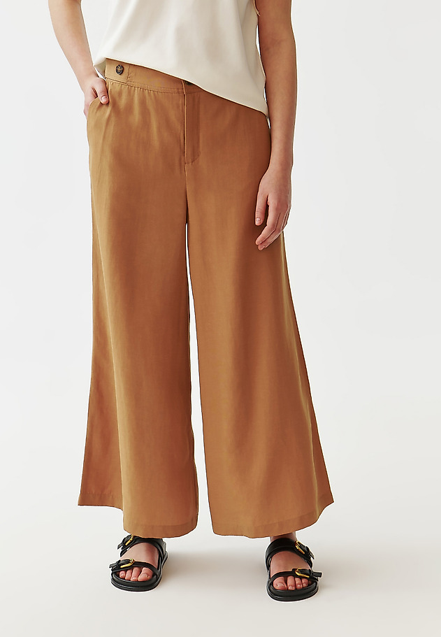 LADIES’ WIDE LEG TROUSERS - MASKANO LADIES’ WIDE LEG TROUSERS - MASKANO BROWN 2