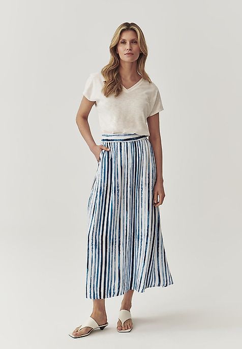 LADIES’ LONG PATTERNED SKIRT - SAND MULTICOLOR 2