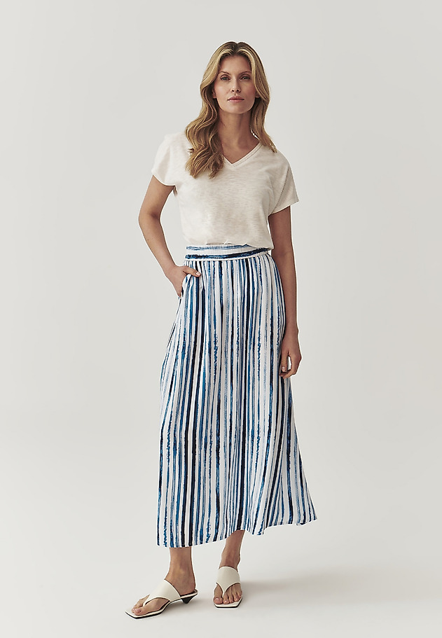 LADIES’ LONG PATTERNED SKIRT - SAND LADIES’ LONG PATTERNED SKIRT - SAND MULTIKOLOR 1