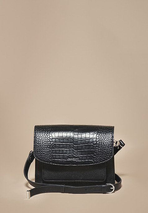 LEATHER MESSENGER BAG WITH EMBOSSING - SAVANNA LEATHER MESSENGER BAG WITH EMBOSSING - SAVANNA