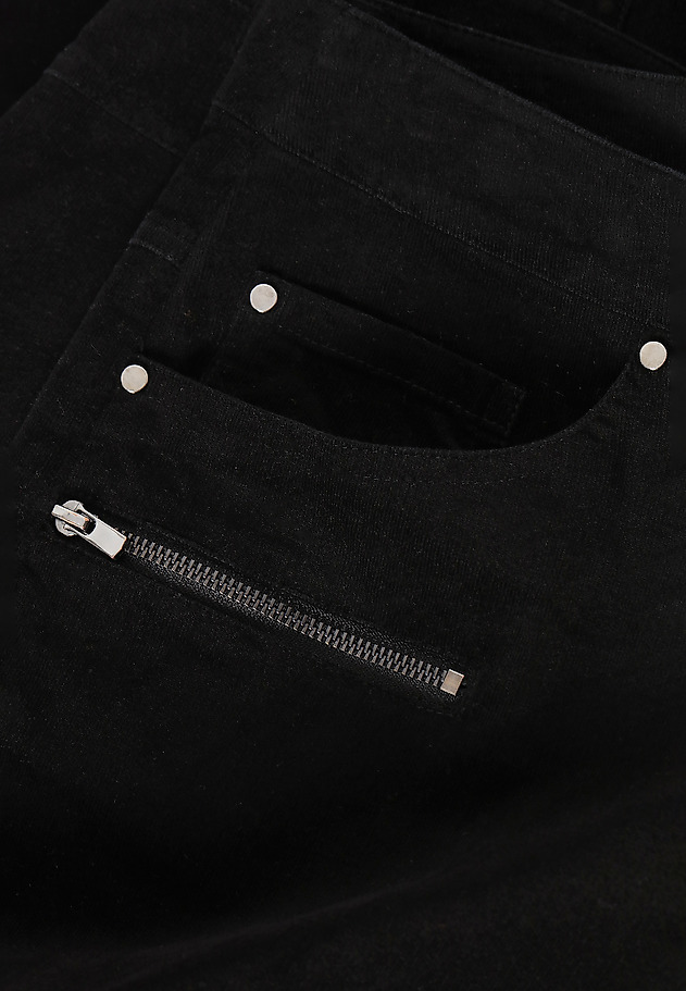 LADIES' MICRO CORDUROY TROUSERS TRIKSI LADIES' MICRO CORDUROY TROUSERS TRIKSI BLACK 6