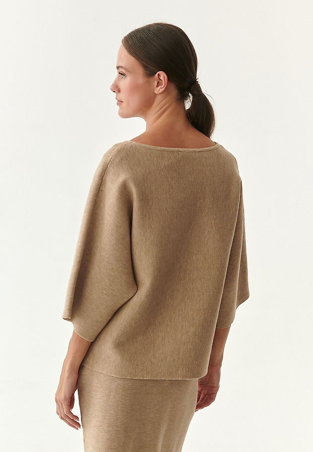 LADIES' SIMPLE SWEATER RAFIA LADIES' SIMPLE SWEATER RAFIA BEIGE 2