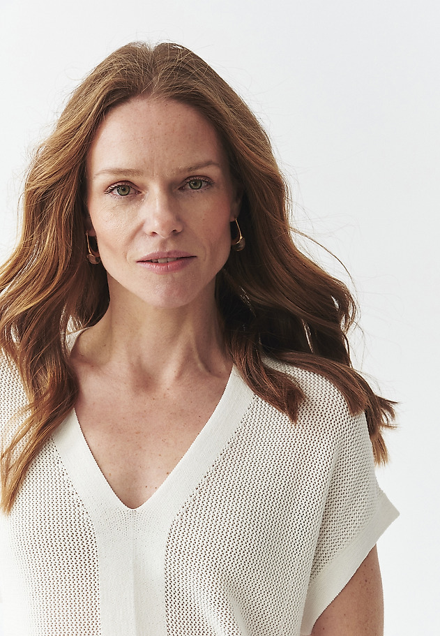 KNITTED BLOUSE WITH VISCOSE - TALA KNITTED BLOUSE WITH VISCOSE - TALA ECRU 5