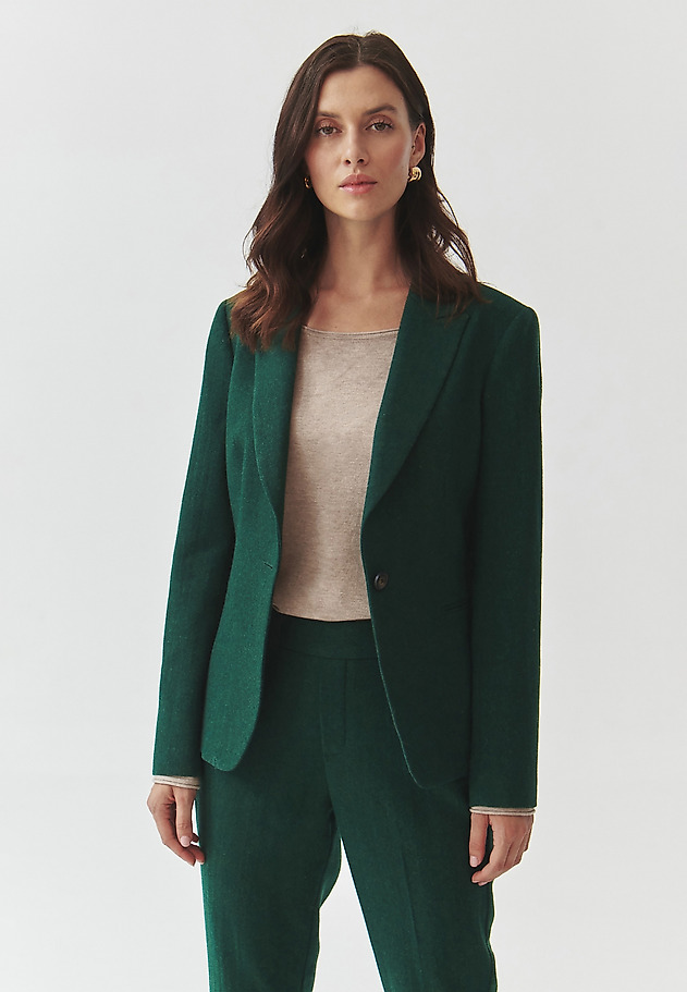 LADIES' HERRINGBONE FABRIC JACKET — AGNES 1 LADIES' HERRINGBONE FABRIC JACKET — AGNES 1 ZIELONY 5