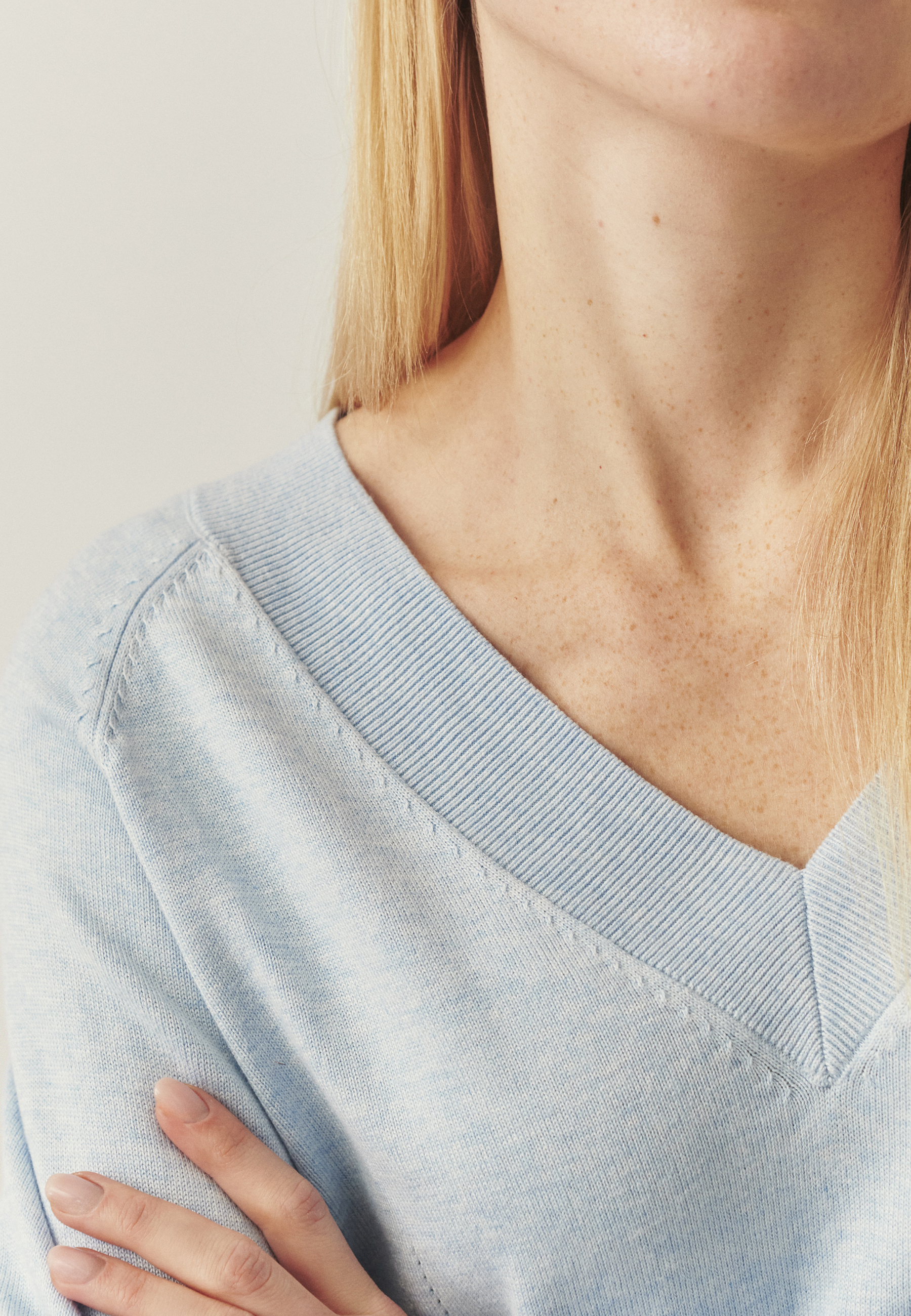 PULOVER OVERSIZE — SABA ALBASTRU 2