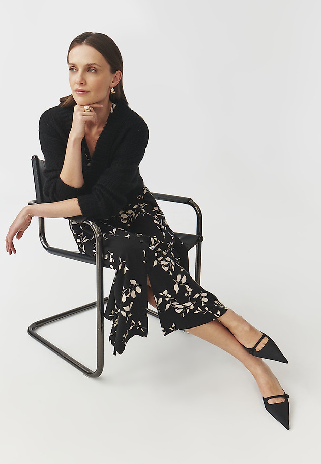 VISCOSE DRESS WITH FLORAL PATTERN — NAELA 1 VISCOSE DRESS WITH FLORAL PATTERN — NAELA 1 MULTIKOLOR 1