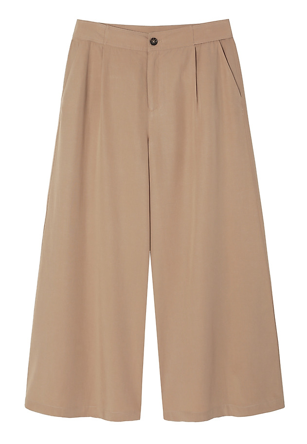 TROUSERS IN LYOCELL AND LINEN - MASKAN TROUSERS IN LYOCELL AND LINEN - MASKAN BEŻOWY 4