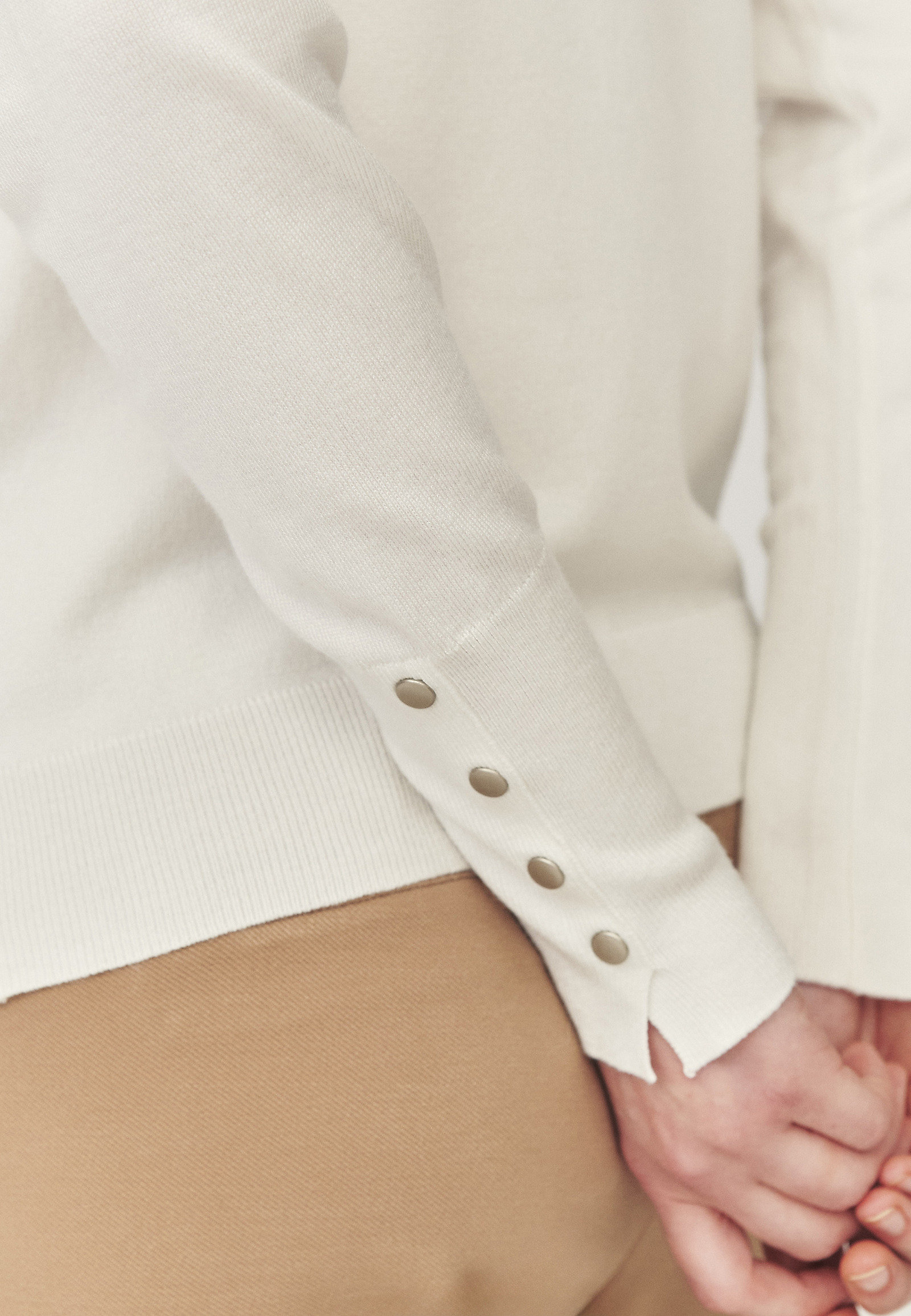 CLASSIC JUMPER WITH CERTIFIED VISCOSE - NICA CLASSIC JUMPER WITH CERTIFIED VISCOSE - NICA ECRU 114772