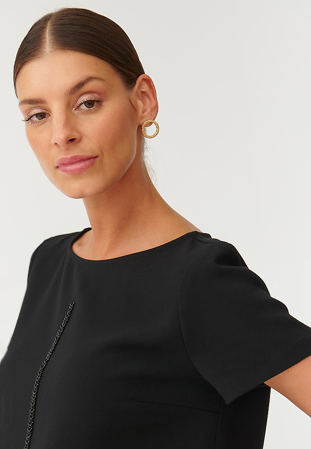 LADIES’ BLOUSE WITH BEADED-EMBELLISHED APPLICATION LAMIRA LADIES’ BLOUSE WITH BEADED-EMBELLISHED APPLICATION LAMIRA BLACK 1