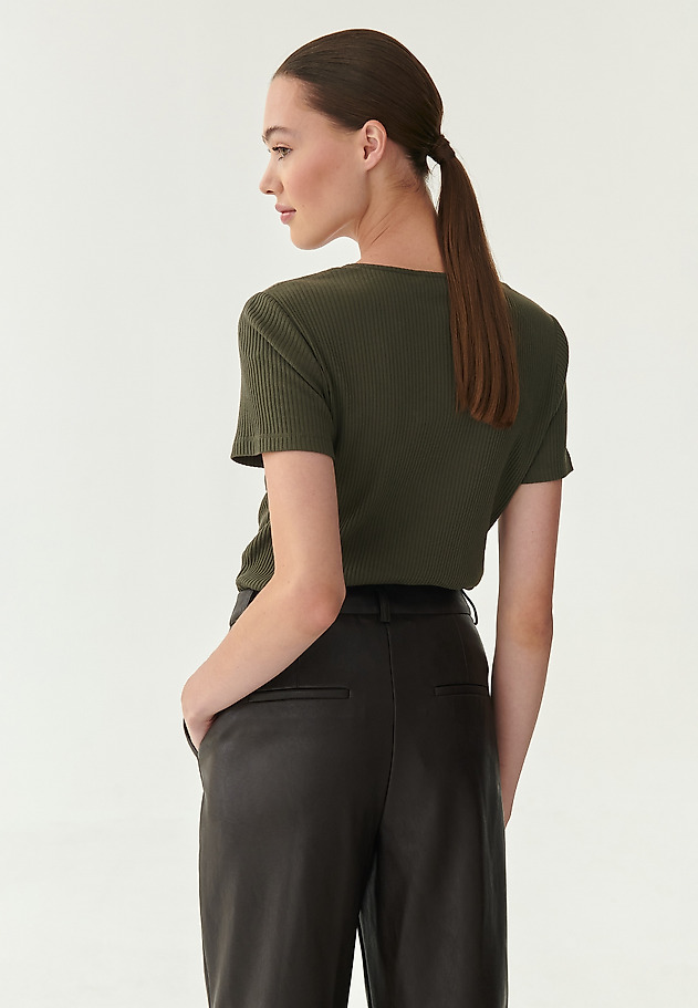 PROSTA BLUZKA DAMSKA FILOMI PROSTA BLUZKA DAMSKA FILOMI KHAKI 2