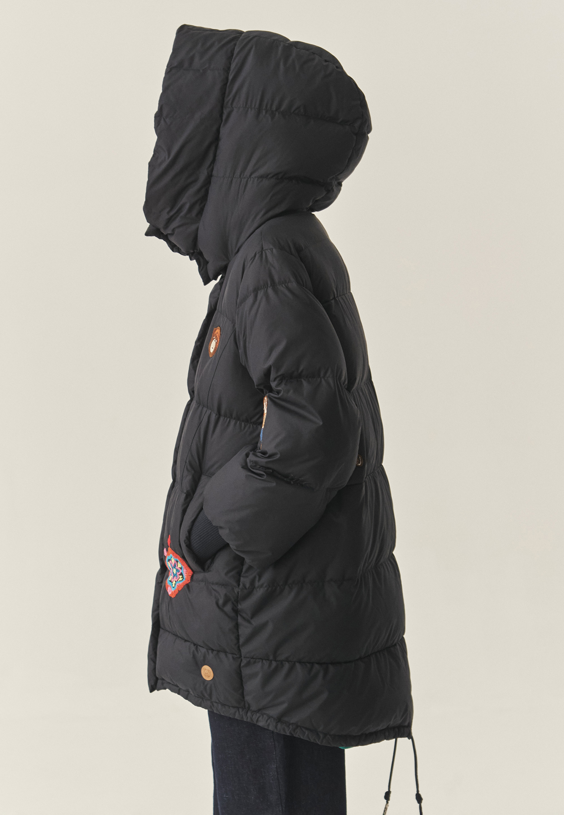 PUCHOWA KURTKA Z MISIEM USZATKIEM - KREZI GRANATOWY 2