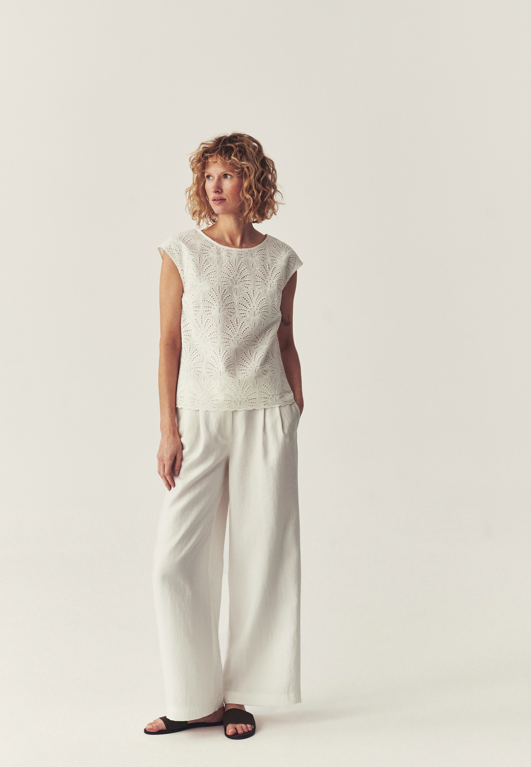 TKANINOWE SPODNIE Z WISKOZĄ - ZAROKINE 1