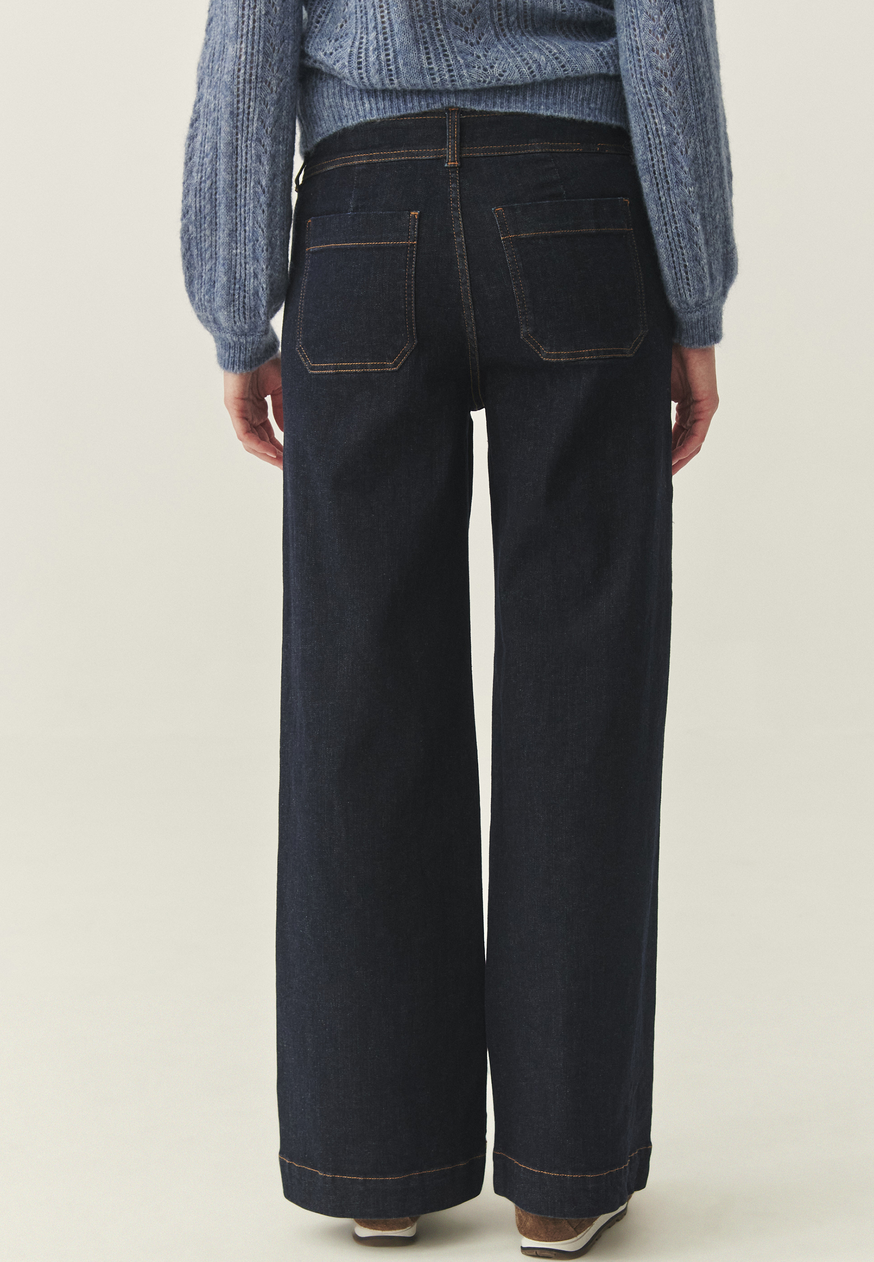 dámské kalhoty denim TALANKA TMAVĚ MODRÁ 2