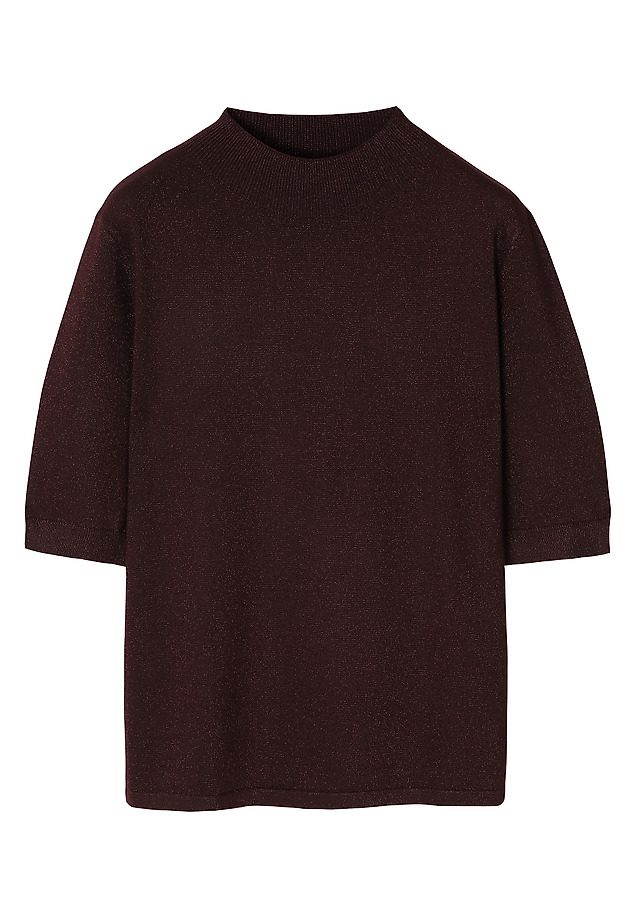 CLASSIC JUMPER WITH METALLIC FIBRE - LULU CLASSIC JUMPER WITH METALLIC FIBRE - LULU RED 7