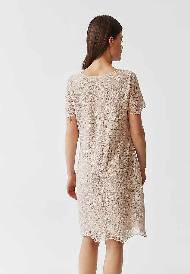 LADIES’ LACE PENCIL SKIRT - SONO LADIES’ LACE PENCIL SKIRT - SONO BEŻOWY 3