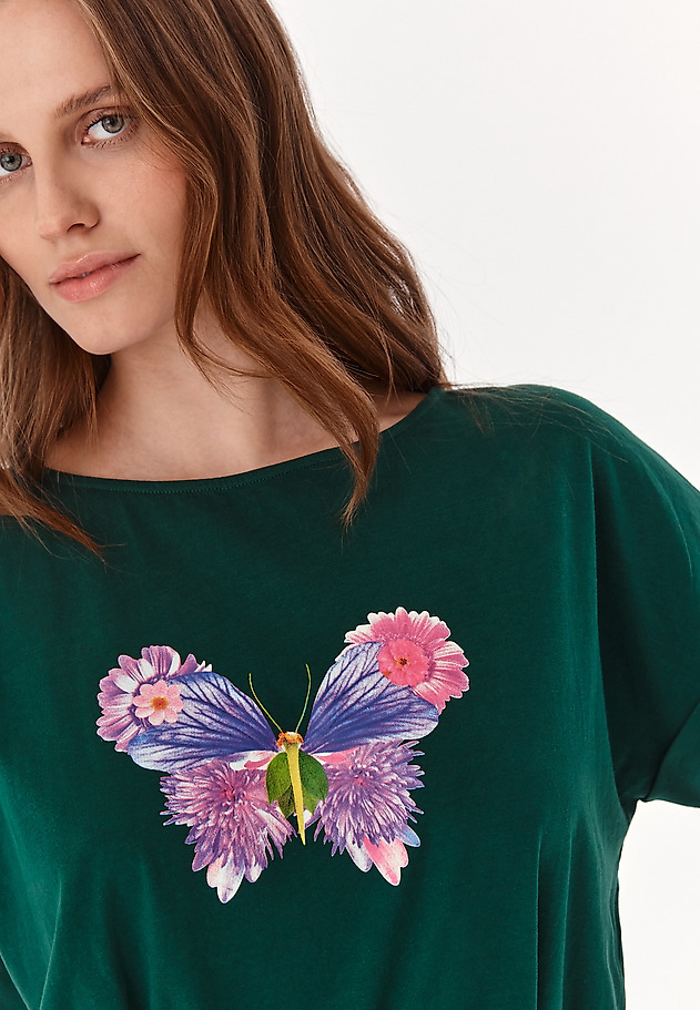 LADIES' COTTON T-SHIRT MAKI LADIES' COTTON T-SHIRT MAKI ZIELONY 1