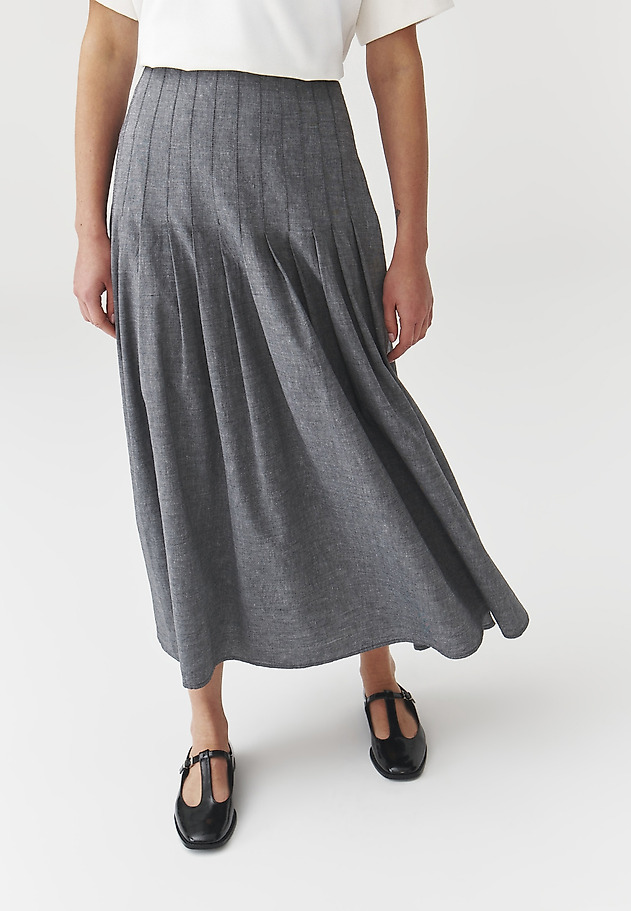 MIDI SKIRT - LEO MIDI SKIRT - LEO SZARY 6