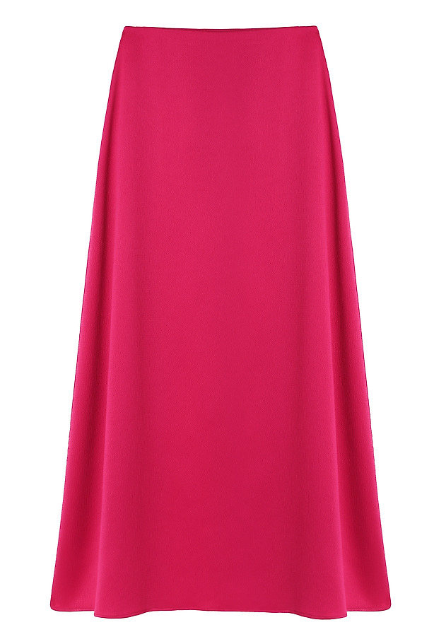 LONG SKIRT WITH SATIN SHEEN - LEJA LONG SKIRT WITH SATIN SHEEN - LEJA CZERWONY 6