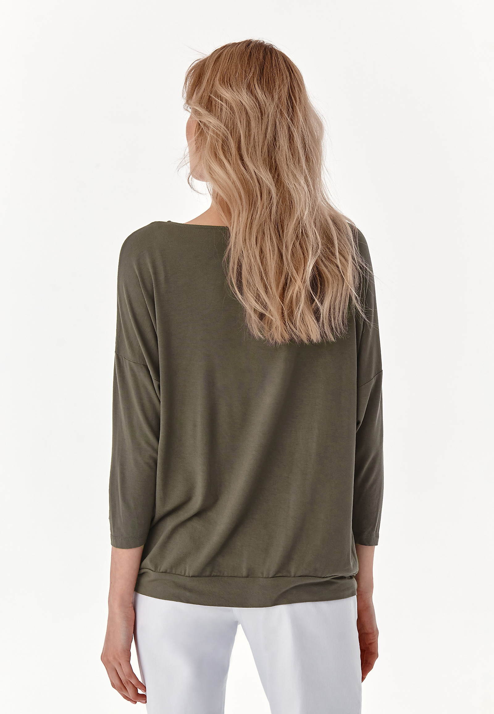 BLUZKA DAMSKA DZIANINOWA DOROTEA BLUZKA DAMSKA DZIANINOWA DOROTEA KHAKI 77623