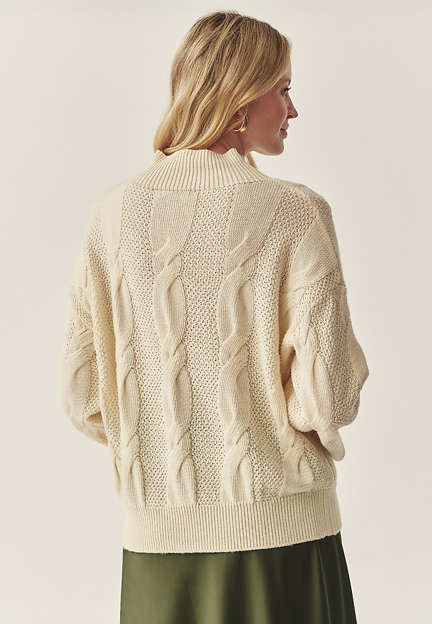 CASUALOWY SWETER Z KASZMIREM - WILLMA CASUALOWY SWETER Z KASZMIREM - WILLMA BEŻOWY 2