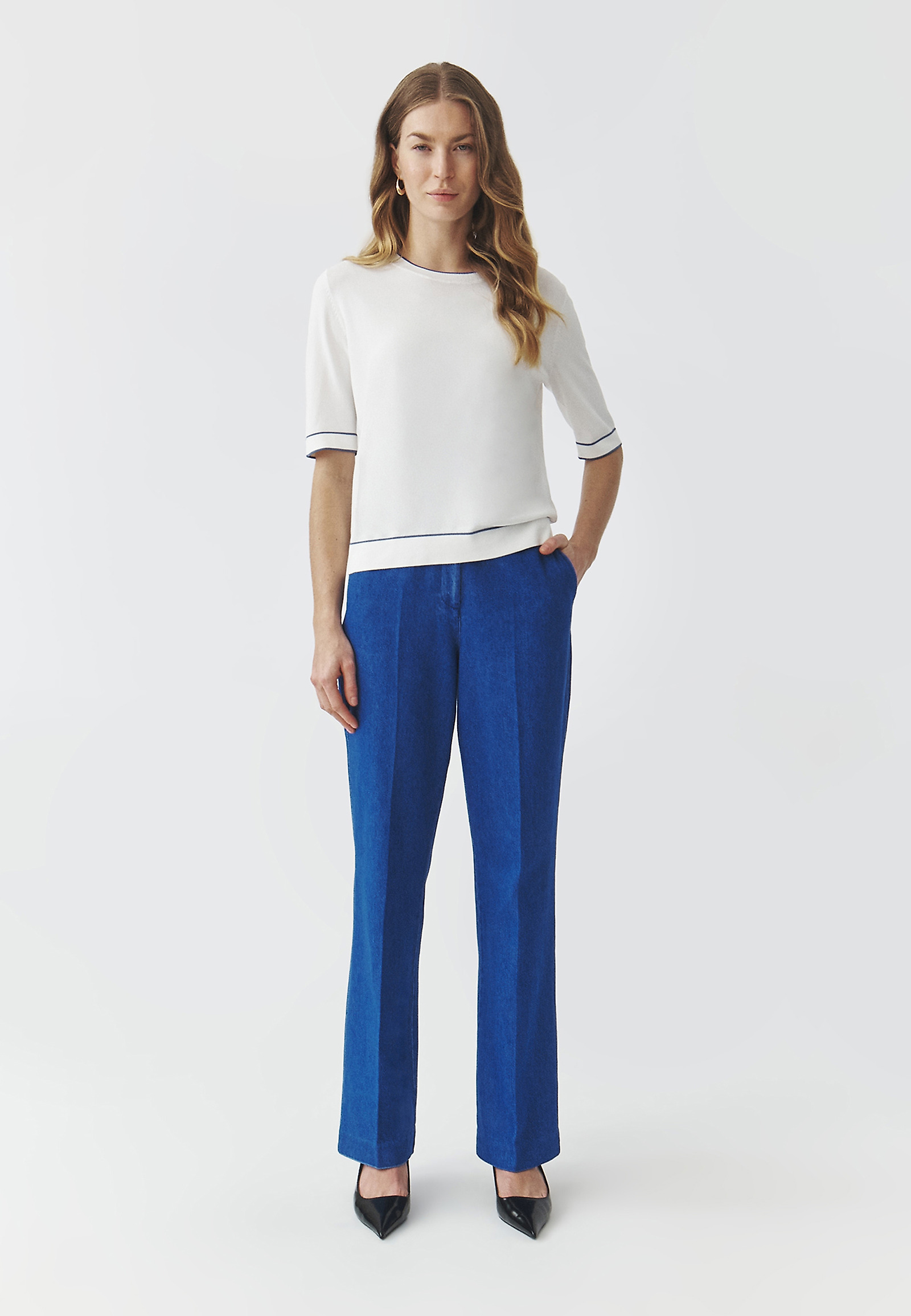 BLUZA S KRATKIMI ROKAVI - SIMPLY BLUZA S KRATKIMI ROKAVI - SIMPLY ECRU 107736