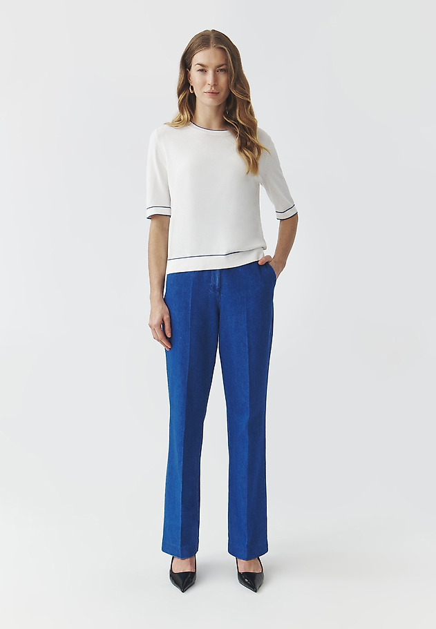 SHORT SLEEVE BLOUSE — SIMPLY SHORT SLEEVE BLOUSE — SIMPLY ECRU 2