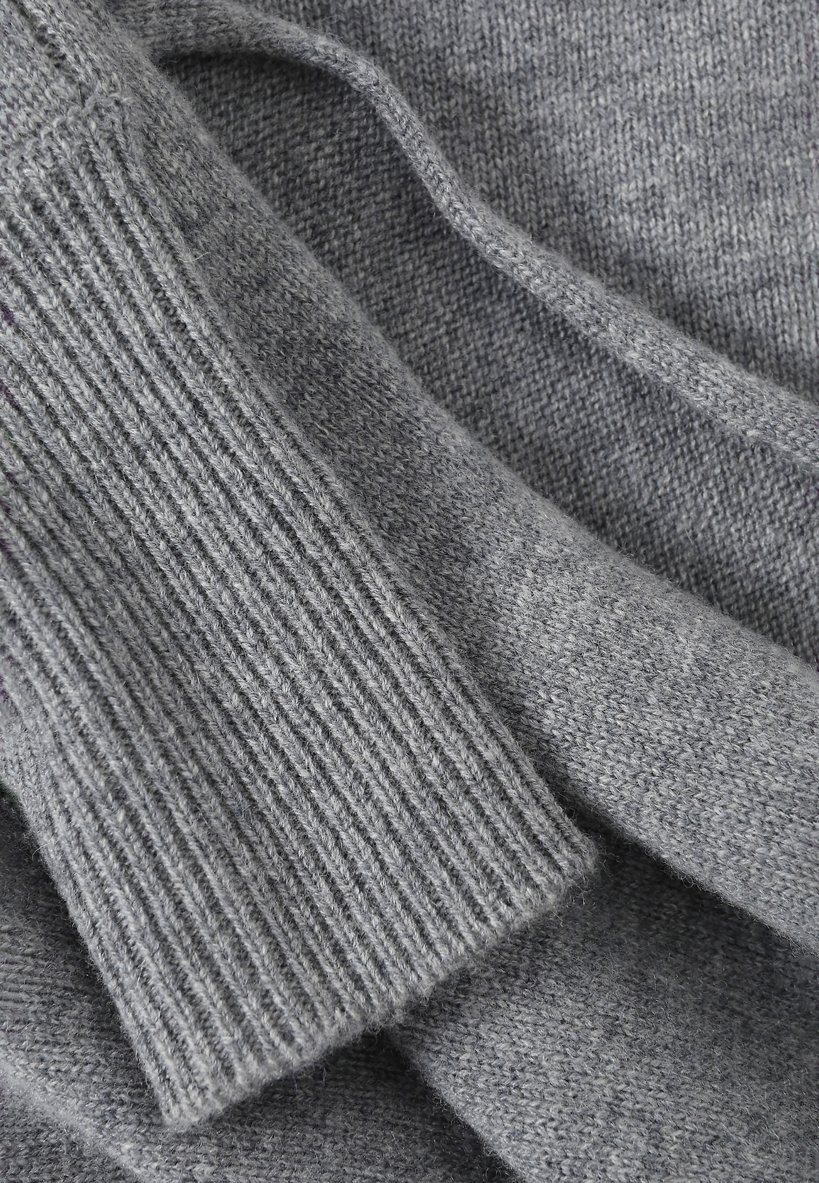 ASYMETRYCZNY SWETER DAMSKI Z MIESZANKI WEŁNY I KASZMIRU - NASH ASYMETRYCZNY SWETER DAMSKI Z MIESZANKI WEŁNY I KASZMIRU - NASH SZARY 103930