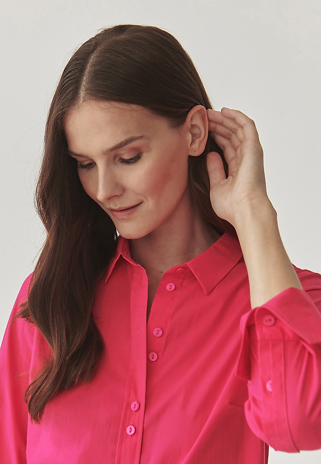 CLASSIC LADIES’ SHIRT WITH LONG SLEEVES AND WIDE CUFFS - ELIKO CLASSIC LADIES’ SHIRT WITH LONG SLEEVES AND WIDE CUFFS - ELIKO RÓŻOWY 5