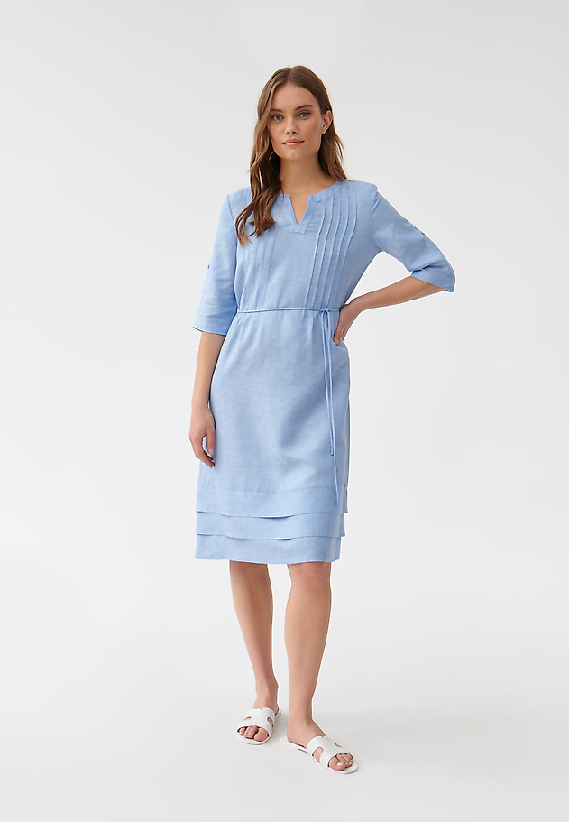 LADIES' DRESS WITH A BELT PEMO LADIES' DRESS WITH A BELT PEMO BLUE 2