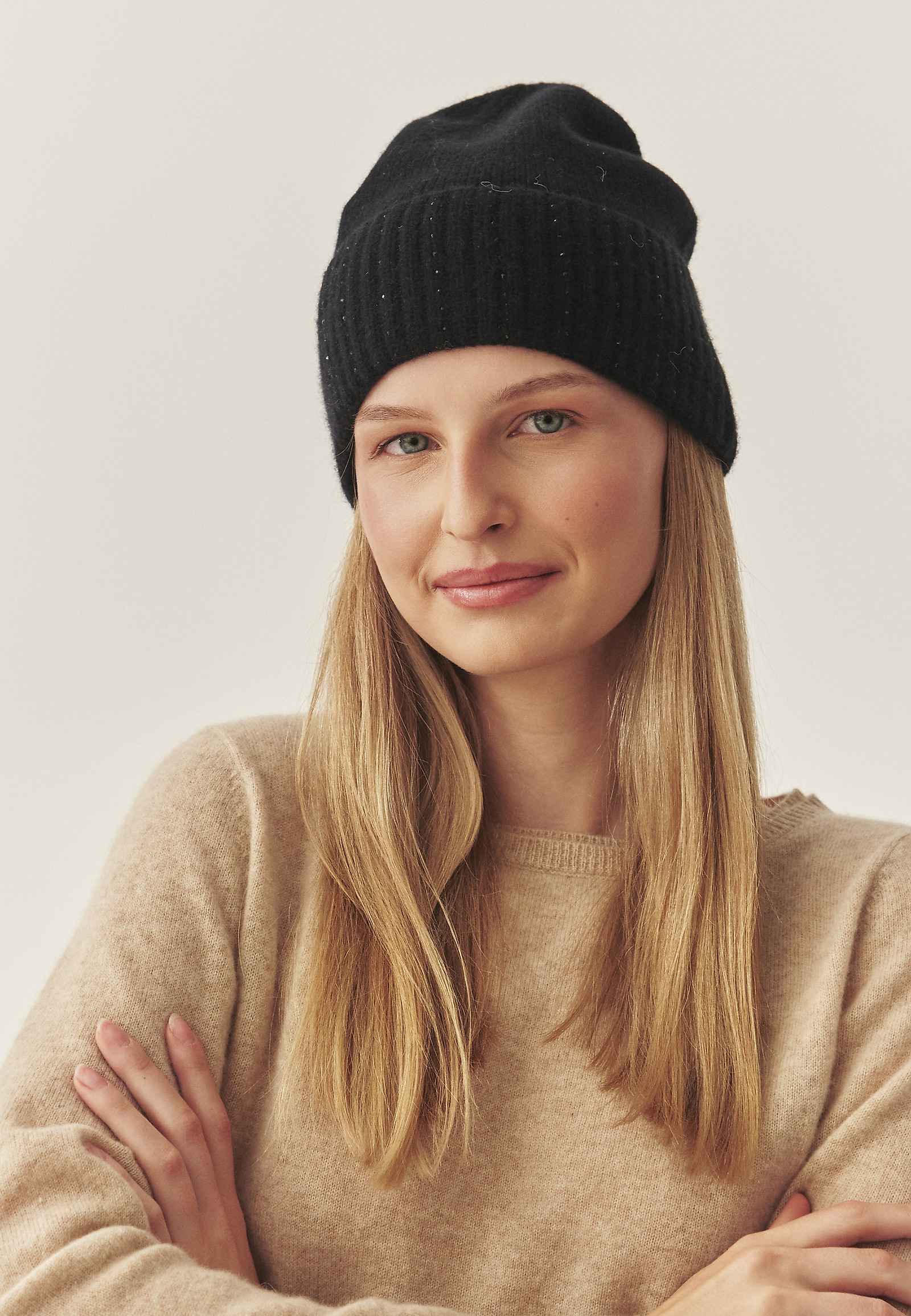 BLACK WOOL AND CASHMERE HAT - BIDIQA BLACK WOOL AND CASHMERE HAT - BIDIQA BLACK 118881