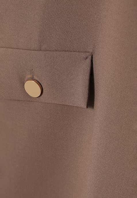 LADIES’ DRESS WITH DECORATIVE POCKETS - MENIRKO BEIGE 2