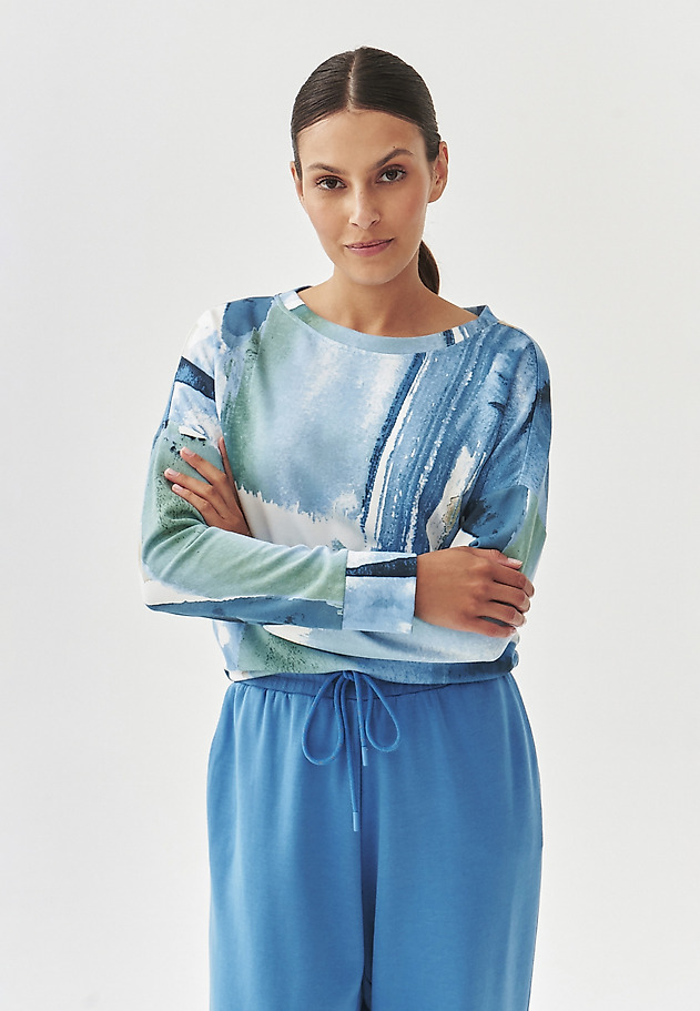 DÁMSKÁ ÚPLETOVÁ MIKINA S RAFINOVANÝM POTISKEM - YOLANDA 1 DÁMSKÁ ÚPLETOVÁ MIKINA S RAFINOVANÝM POTISKEM - YOLANDA 1 VÍCEBAREVNÝ 4