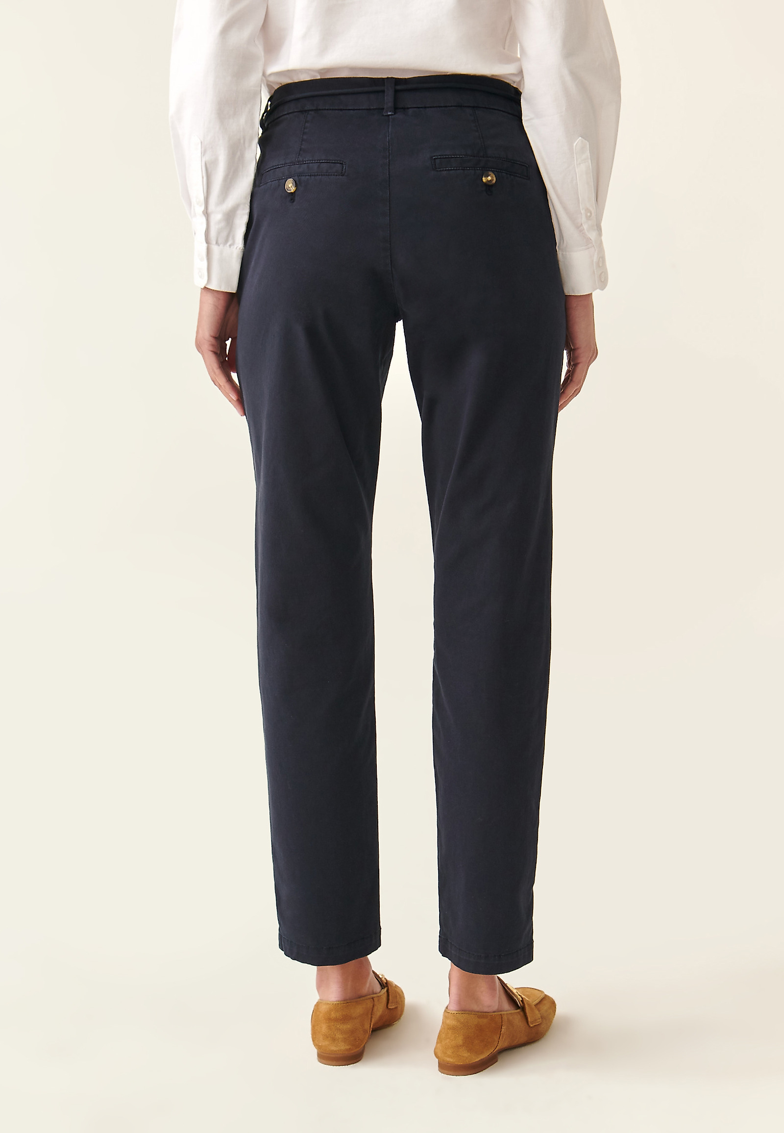 DÁMSKE NOHAVICE CHINO HINO DÁMSKE NOHAVICE CHINO HINO NÁMORNÍCKA MODRÁ 87061