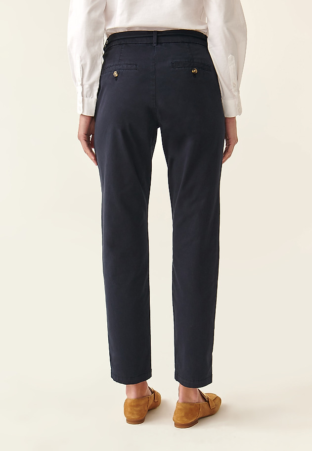 DÁMSKE NOHAVICE CHINO HINO DÁMSKE NOHAVICE CHINO HINO NÁMORNÍCKA MODRÁ 3