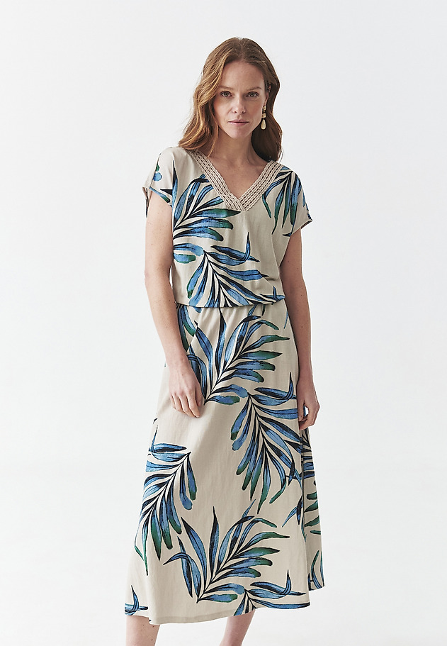 PATTERNED DRESS WITH VISCOSE -BONNIE 1 PATTERNED DRESS WITH VISCOSE -BONNIE 1 MULTIKOLOR 1