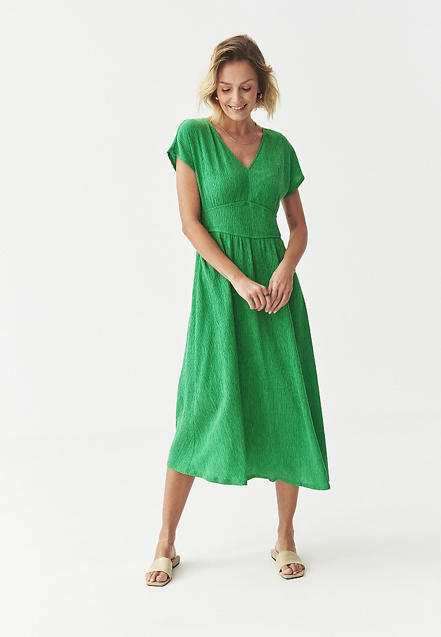WOVEN DRESS WITH LYOCELL - TABITA 1 WOVEN DRESS WITH LYOCELL - TABITA 1 GREEN 1