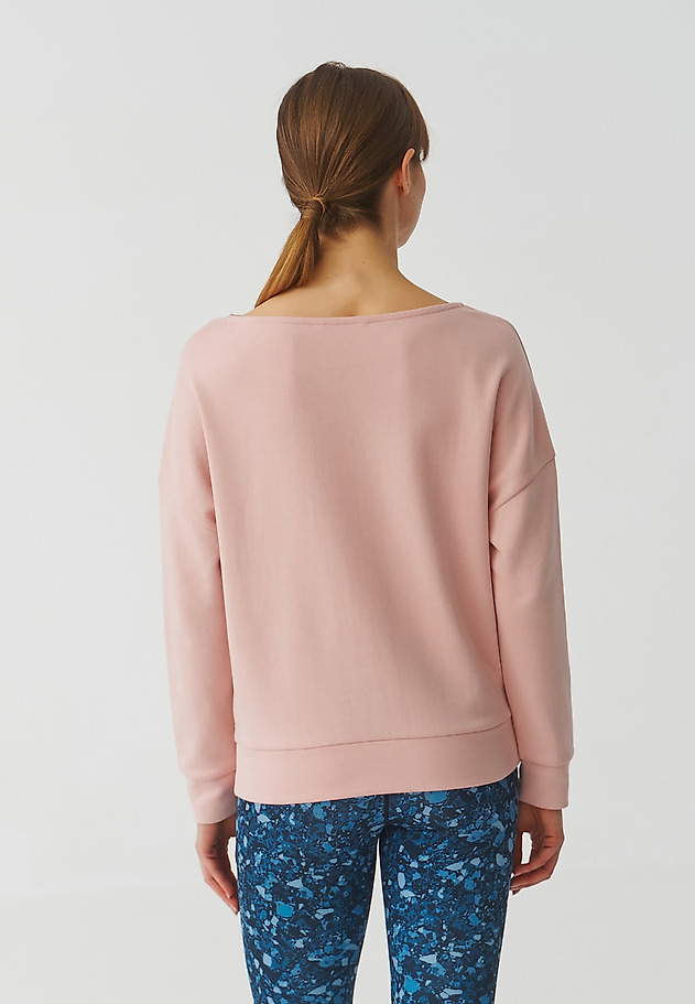 LADIES’ SWEATSHIRT WITH WATER NECKLINE - SILVANA LADIES’ SWEATSHIRT WITH WATER NECKLINE - SILVANA PINK 4