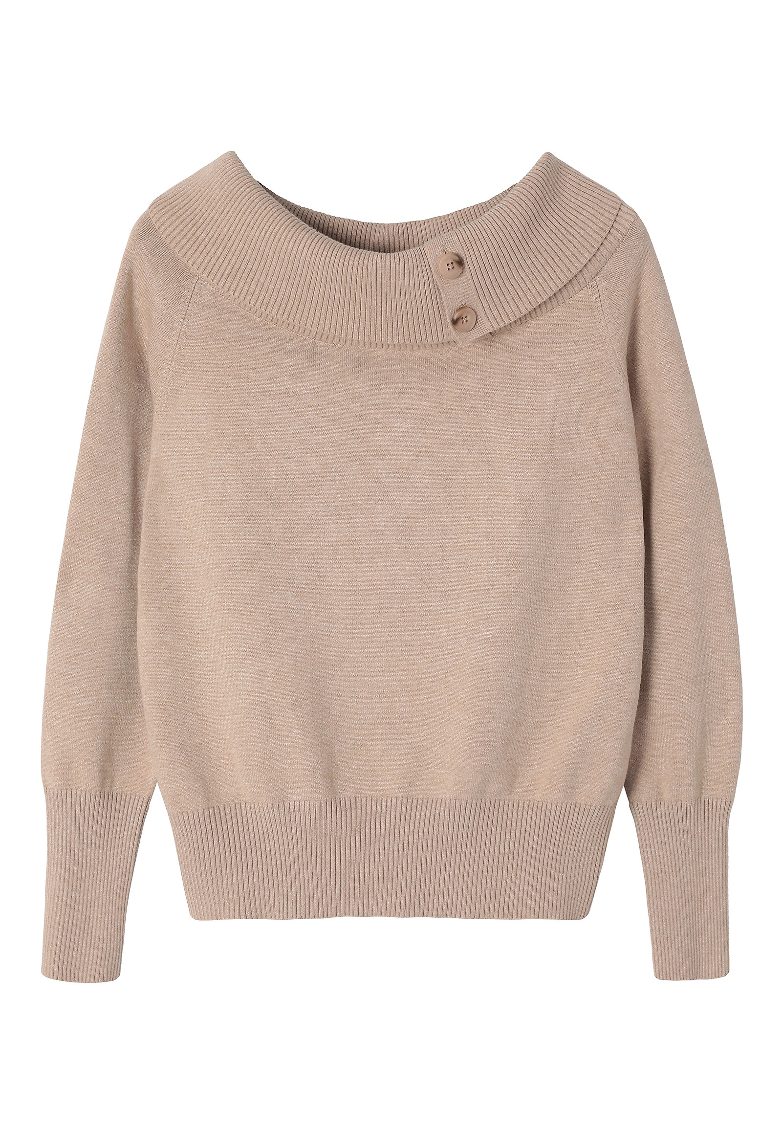 JUMPER Z ZAVRTENIM OVRATNIKOM - LUISA JUMPER Z ZAVRTENIM OVRATNIKOM - LUISA BEŽ 113836
