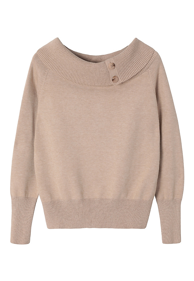 JUMPER Z ZAVRTENIM OVRATNIKOM - LUISA JUMPER Z ZAVRTENIM OVRATNIKOM - LUISA BEŽ 5