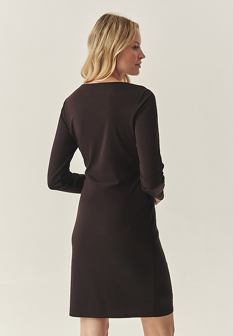 PENCIL DRESS - KILIG CZ BROWN 2
