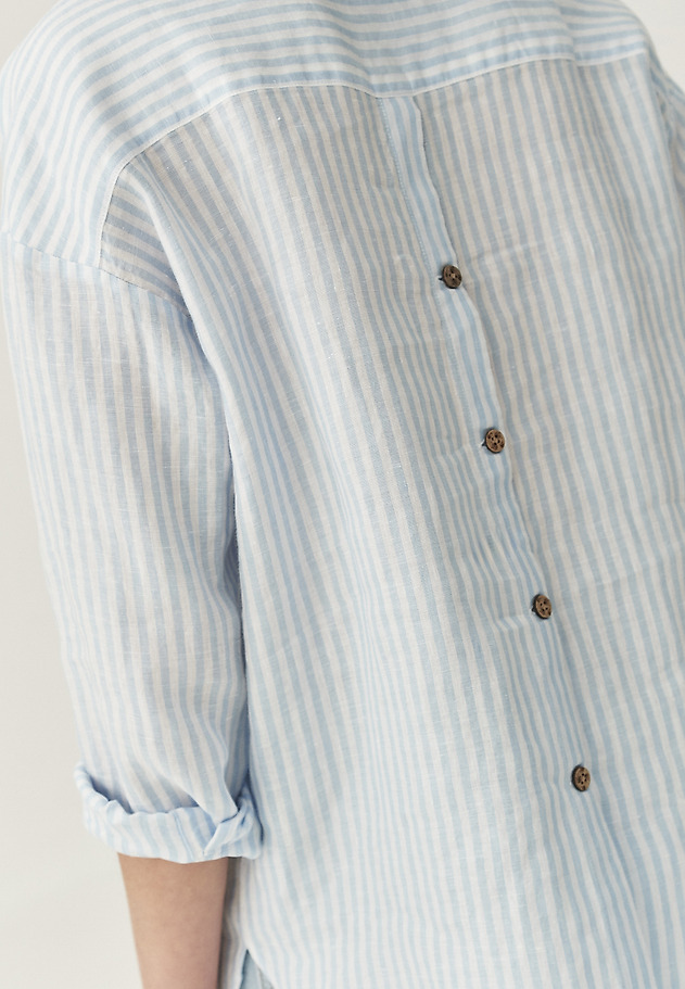 LINEN STRIPED SHIRT - LAWENDA LINEN STRIPED SHIRT - LAWENDA BLUE 5