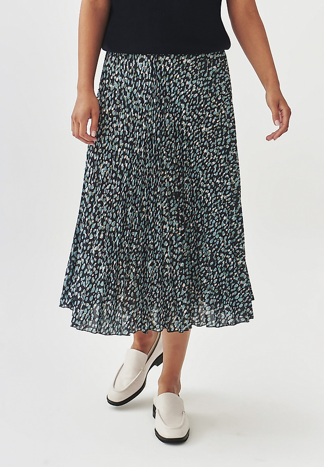 FABRIC PLEATED SKIRT WITH FINE PATTERN - RIDIO 2 FABRIC PLEATED SKIRT WITH FINE PATTERN - RIDIO 2 MULTIKOLOR 2