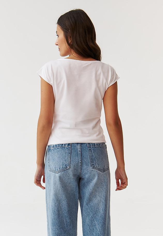 FITTED LADIES’ T-SHIRT WITH CENTRALISED PRINT - AMANDA 3 FITTED LADIES’ T-SHIRT WITH CENTRALISED PRINT - AMANDA 3 WHITE 4