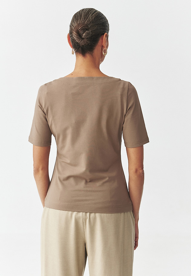FITTED KNITTED LADY'S BLOUSE — LUMIKO FITTED KNITTED LADY'S BLOUSE — LUMIKO BEIGE 6