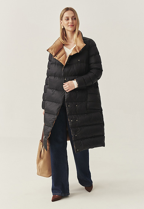 DOWN COAT WITH STAND-UP COLLAR - AKO BLACK 2