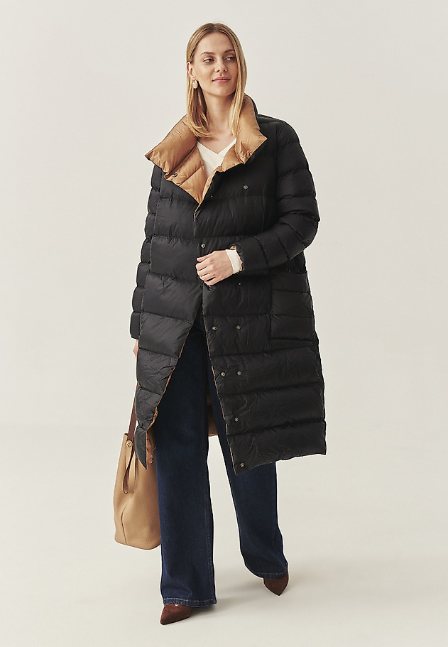 DOWN COAT WITH STAND-UP COLLAR - AKO DOWN COAT WITH STAND-UP COLLAR - AKO BLACK 4